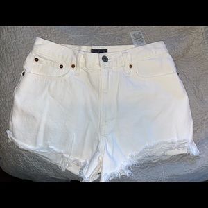 Abercrombie white festival shorts